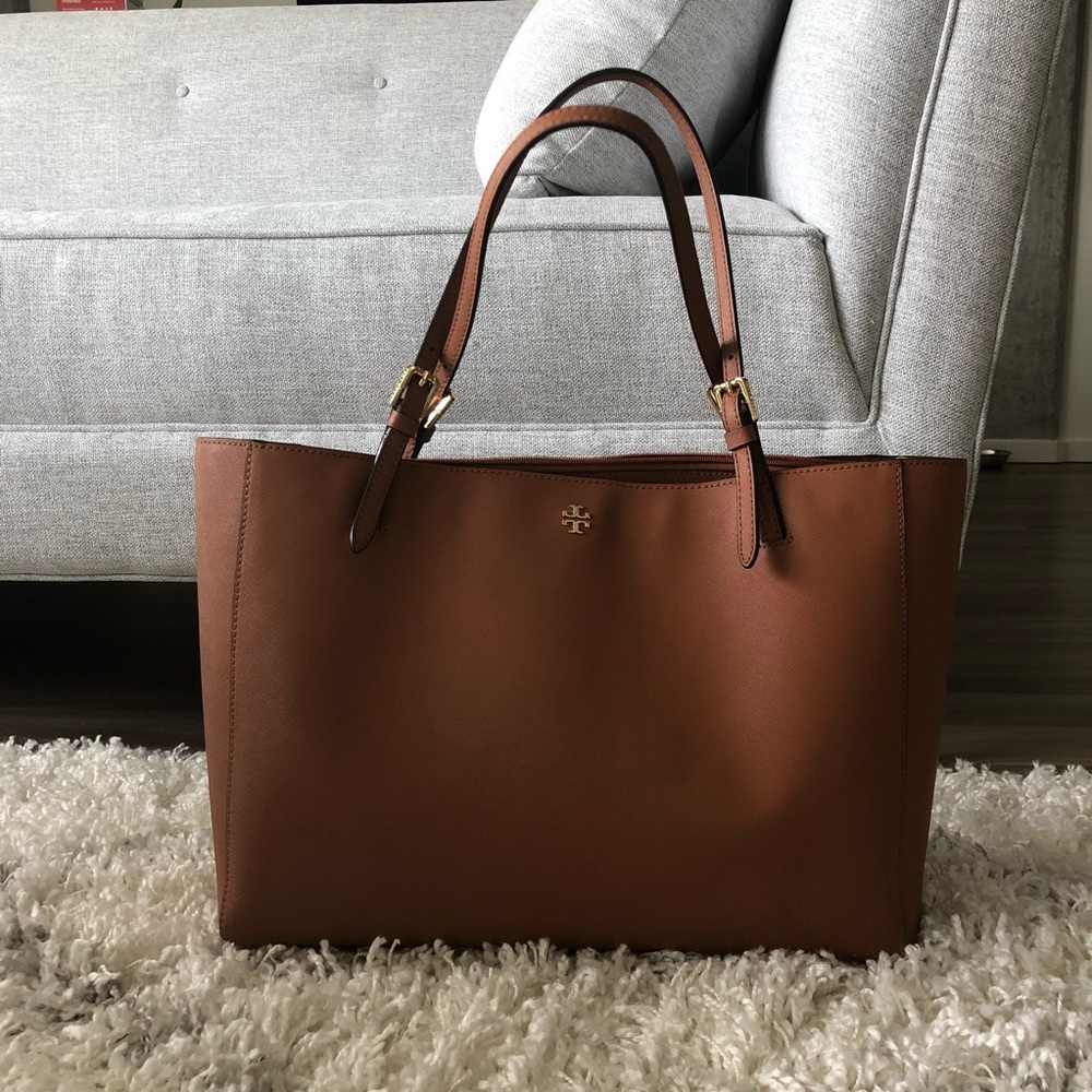 Tory Burch York Buckle Tote in Saffiano Leather